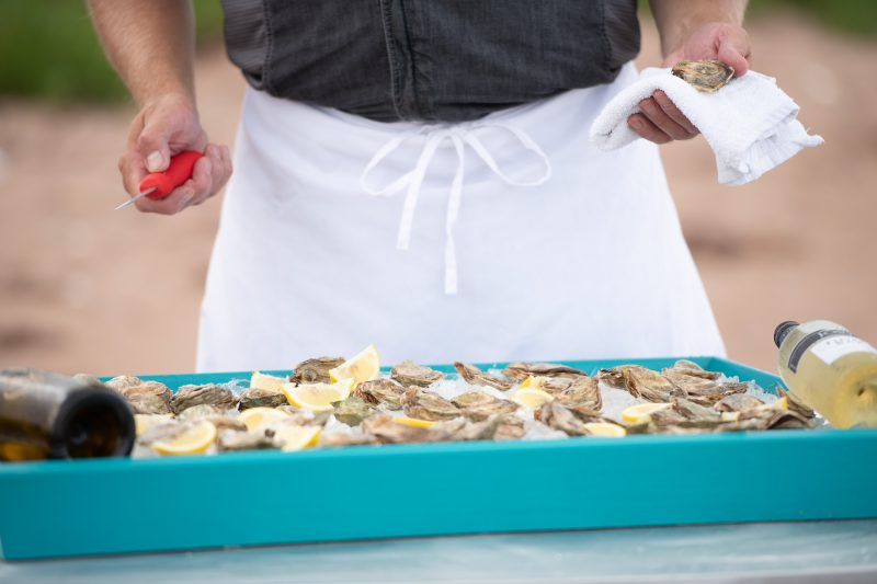 Photo of tray of Malagash oysters from the Northumberand Strait